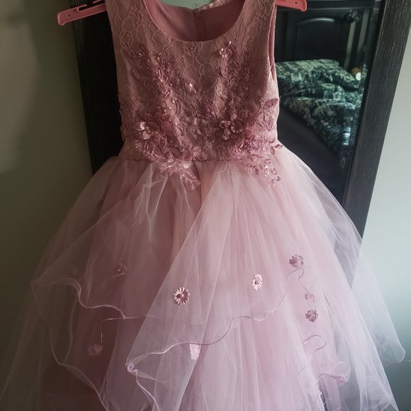 Brand new pink formal or flower girl dress size 6/7 - Picture 5 of 7